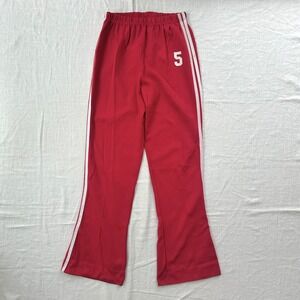Vintage Roderick Size 6 Red Track Pants White Stripes Flare Leg medium‎